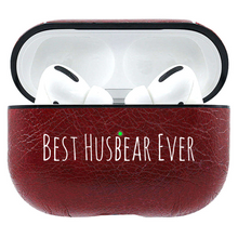 Lade das Bild in den Galerie-Viewer, Best Husbear Ever Leather Airpods Pro Case - Bearified Gear