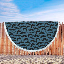 Lade das Bild in den Galerie-Viewer, Round Mustache Beach Towel - Bearified Gear
