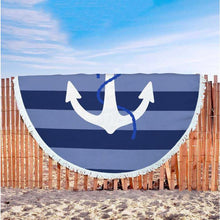 Lade das Bild in den Galerie-Viewer, Round Anchor Beach Towel - Bearified Gear