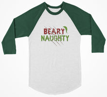 Lade das Bild in den Galerie-Viewer, Beary Naughty 3/4 Christmas Shirt - Bearified Gear