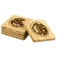 Lade das Bild in den Galerie-Viewer, Woof Circle Bamboo Coaster Set - Bearified Gear