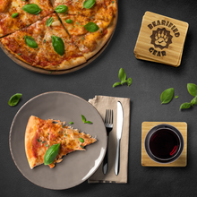 Lade das Bild in den Galerie-Viewer, Bearified Gear Bamboo Coaster Set - Bearified Gear