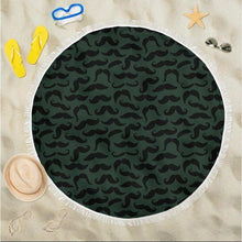 Lade das Bild in den Galerie-Viewer, Round Mustache Beach Towel - Bearified Gear
