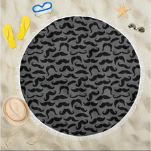 Lade das Bild in den Galerie-Viewer, Round Mustache Beach Towel - Bearified Gear
