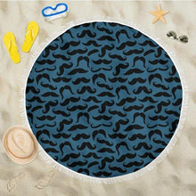 Lade das Bild in den Galerie-Viewer, Round Mustache Beach Towel - Bearified Gear
