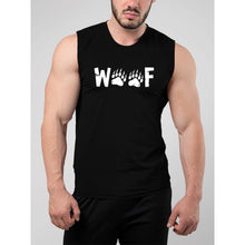 Lade das Bild in den Galerie-Viewer, Woof Wording Muscle Tank Top - Bearified Gear
