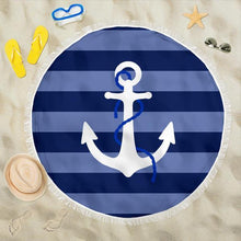 Lade das Bild in den Galerie-Viewer, Round Anchor Beach Towel - Bearified Gear
